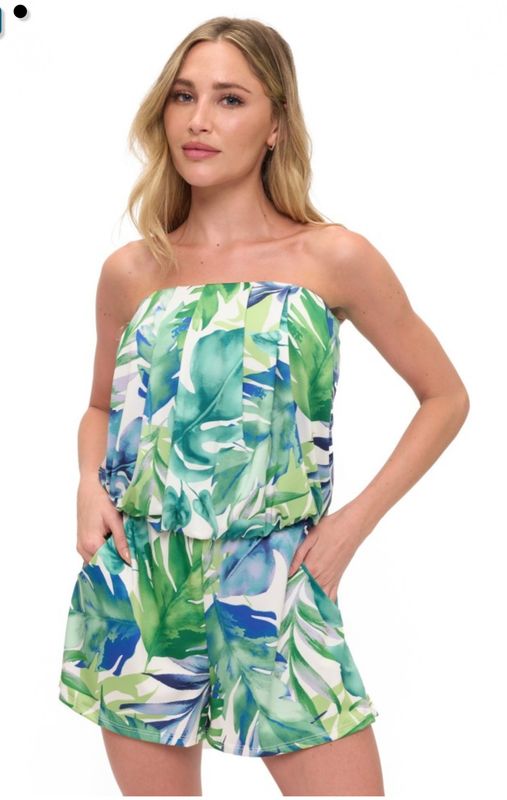 Ariella Printed Tube Romper