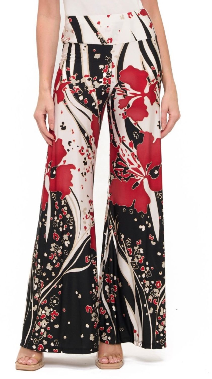 Ariella Palazzo Pants, Color: Red, Size: S