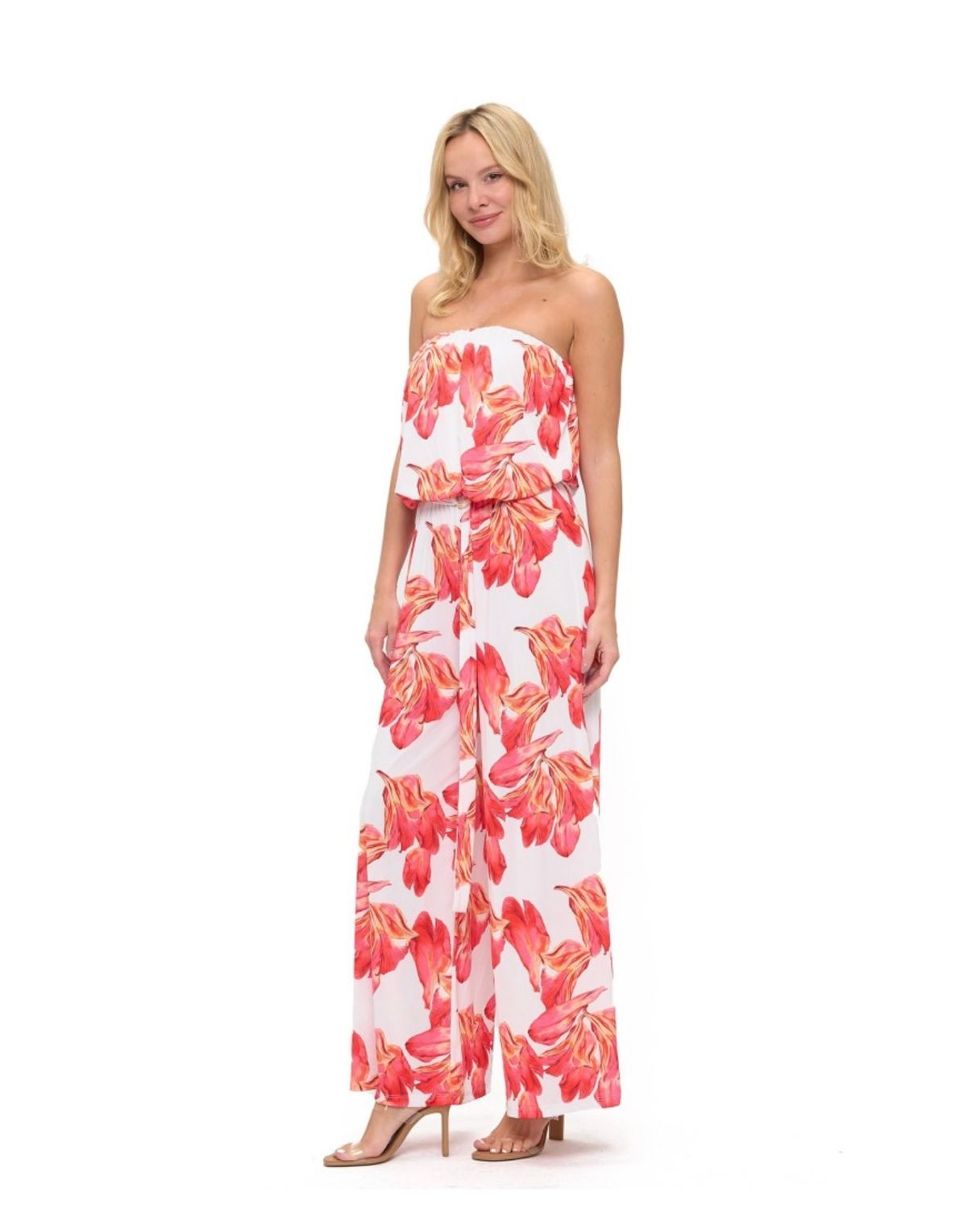 Ariella Tube Jumpsuit w/Belt, Color: Pink, Size: S