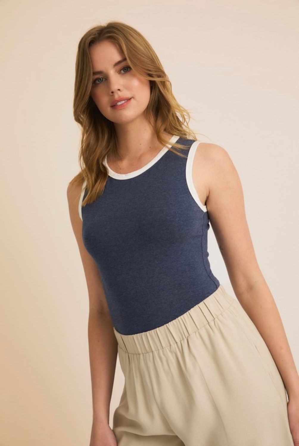 Gilli Round Neck BodySuit, Color: Navy, Size: S