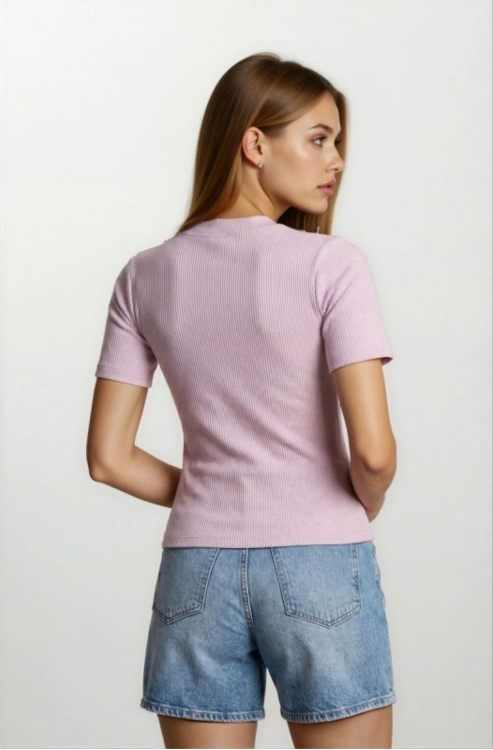 Doe &amp; Rae Button Adorned Neck, Color: Purple, Size: S