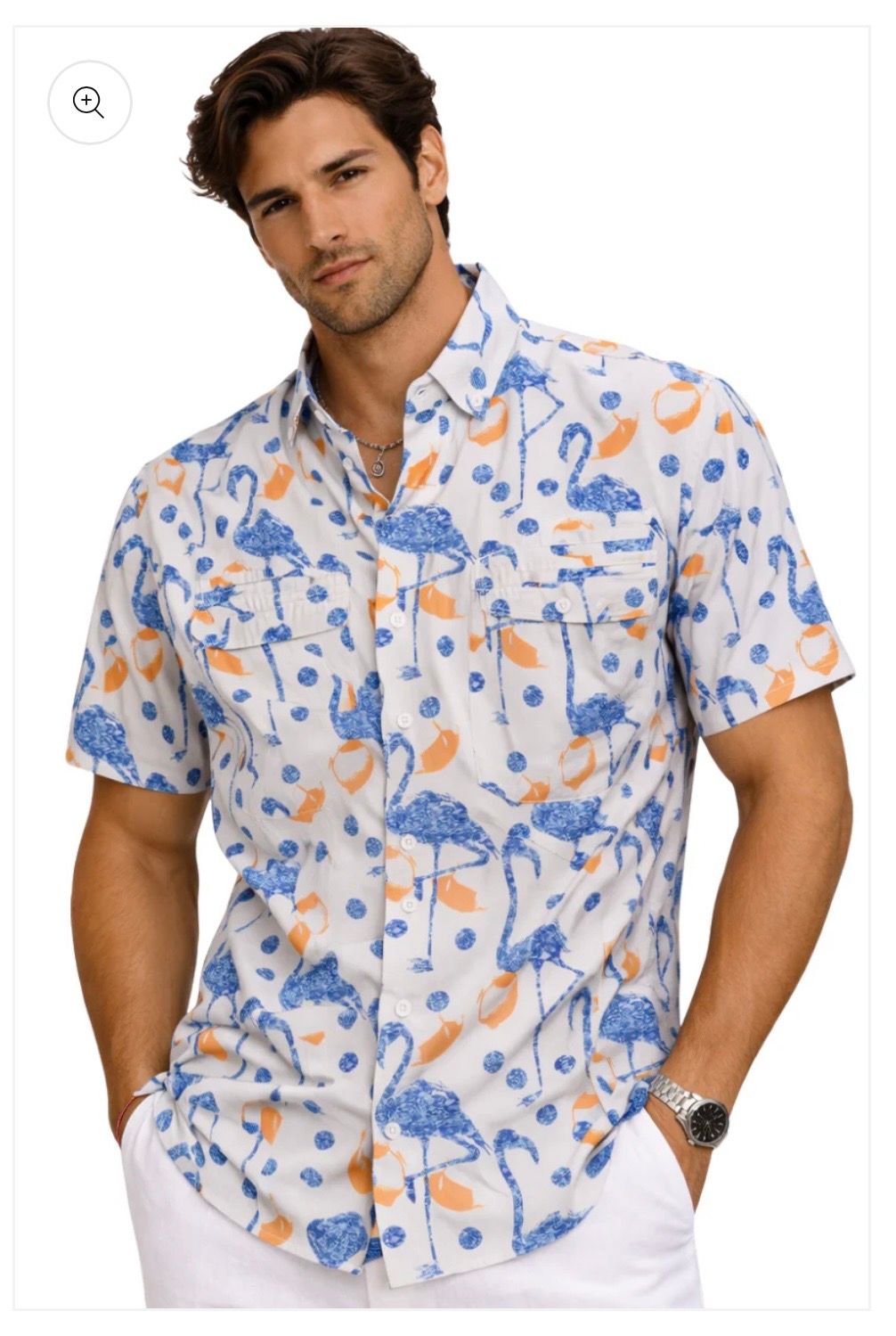 Jmp Fishermans Short Sleeve Button Up, Color: White, Size: M