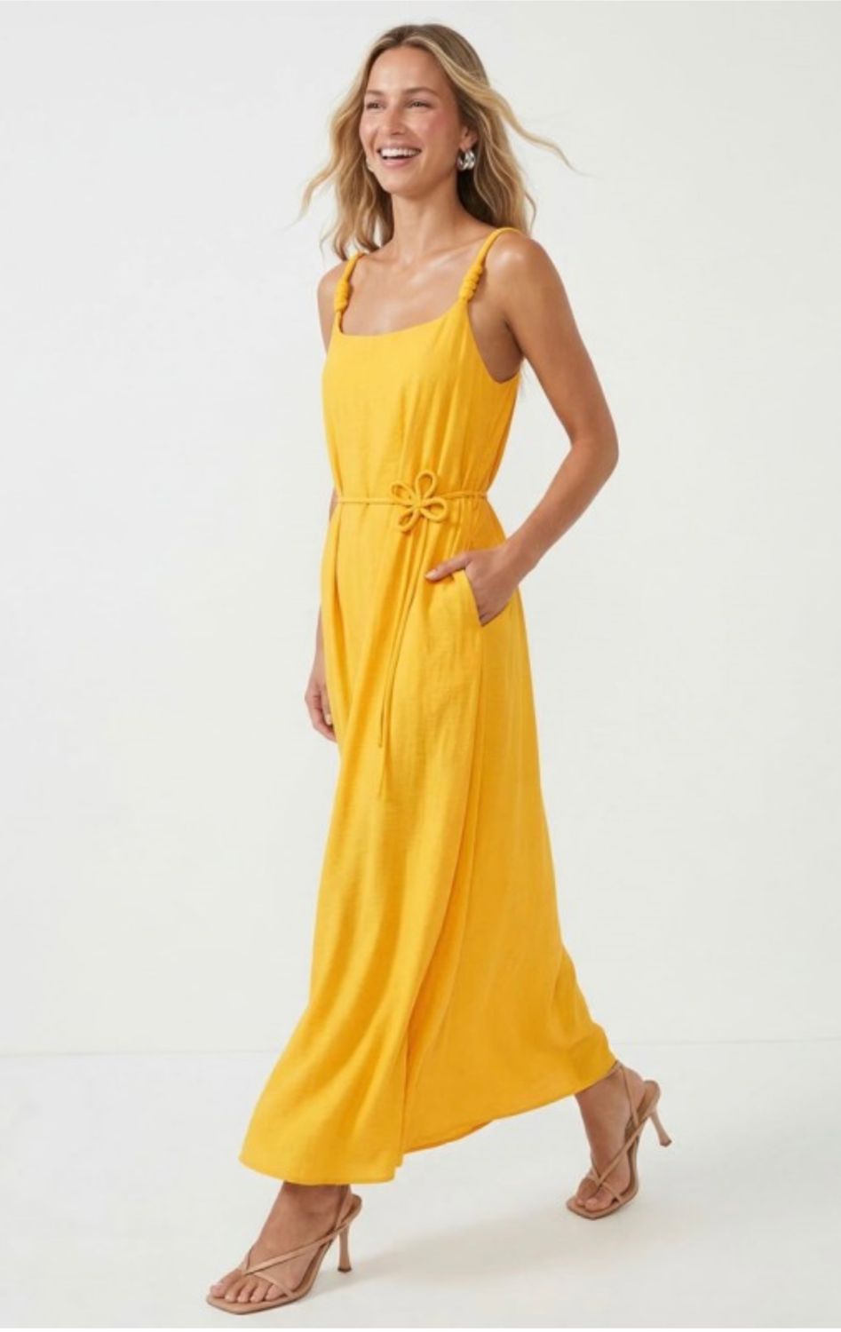 Naked Zebra  Maxi Dress, Color: SunFlower, Size: S