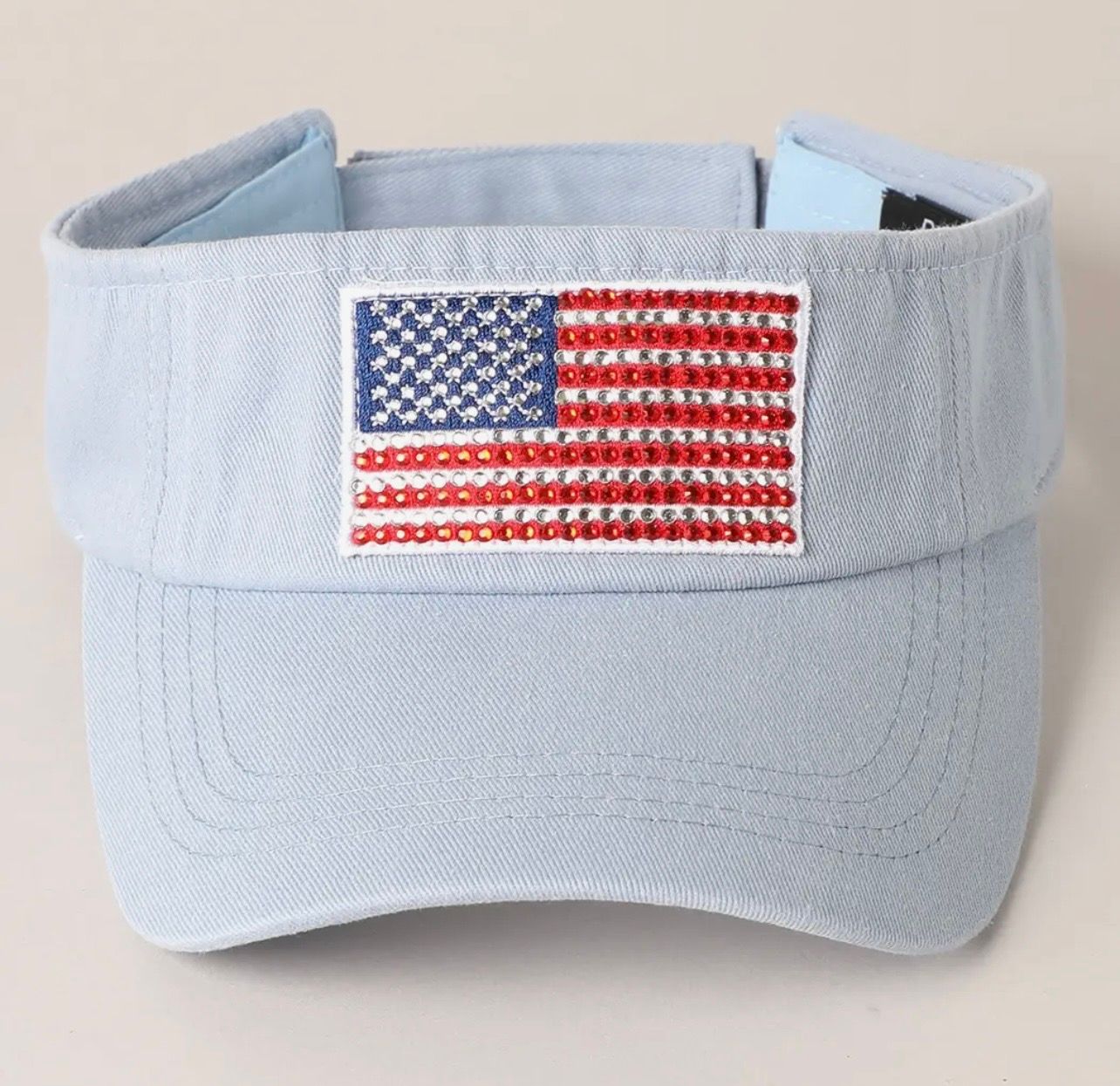 American Flag Visor, Color: Blue