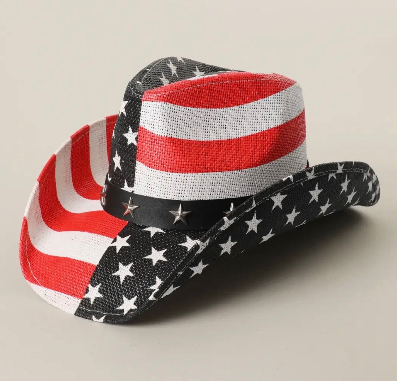 American Flag Cowboy Hat, Color: Red