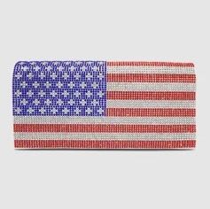 American Flag Clutch, Color: Red