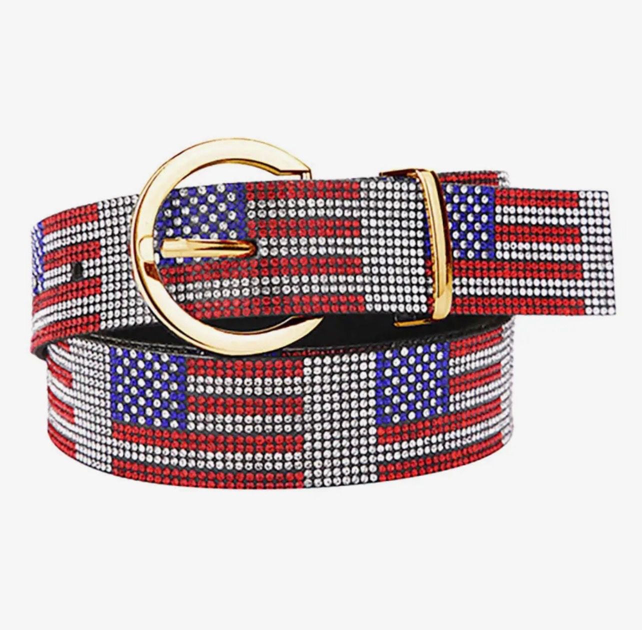 American Flag Belt, Color: Red