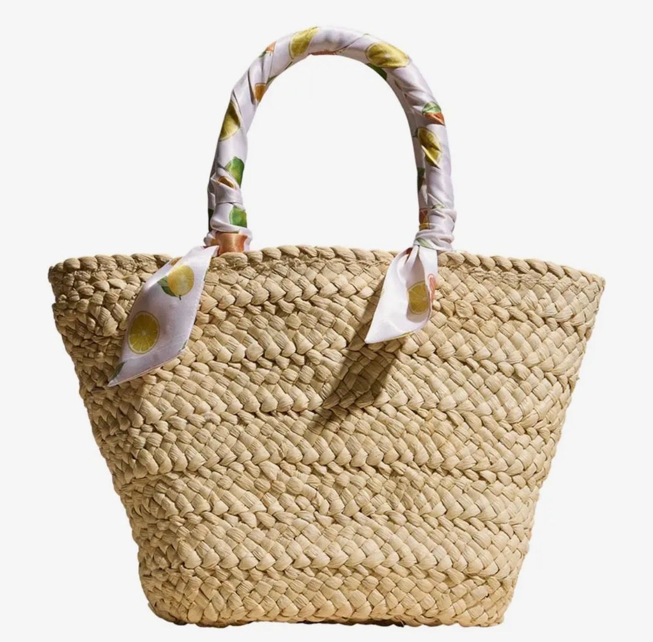 Raffia Tote Bag, Color: Beige
