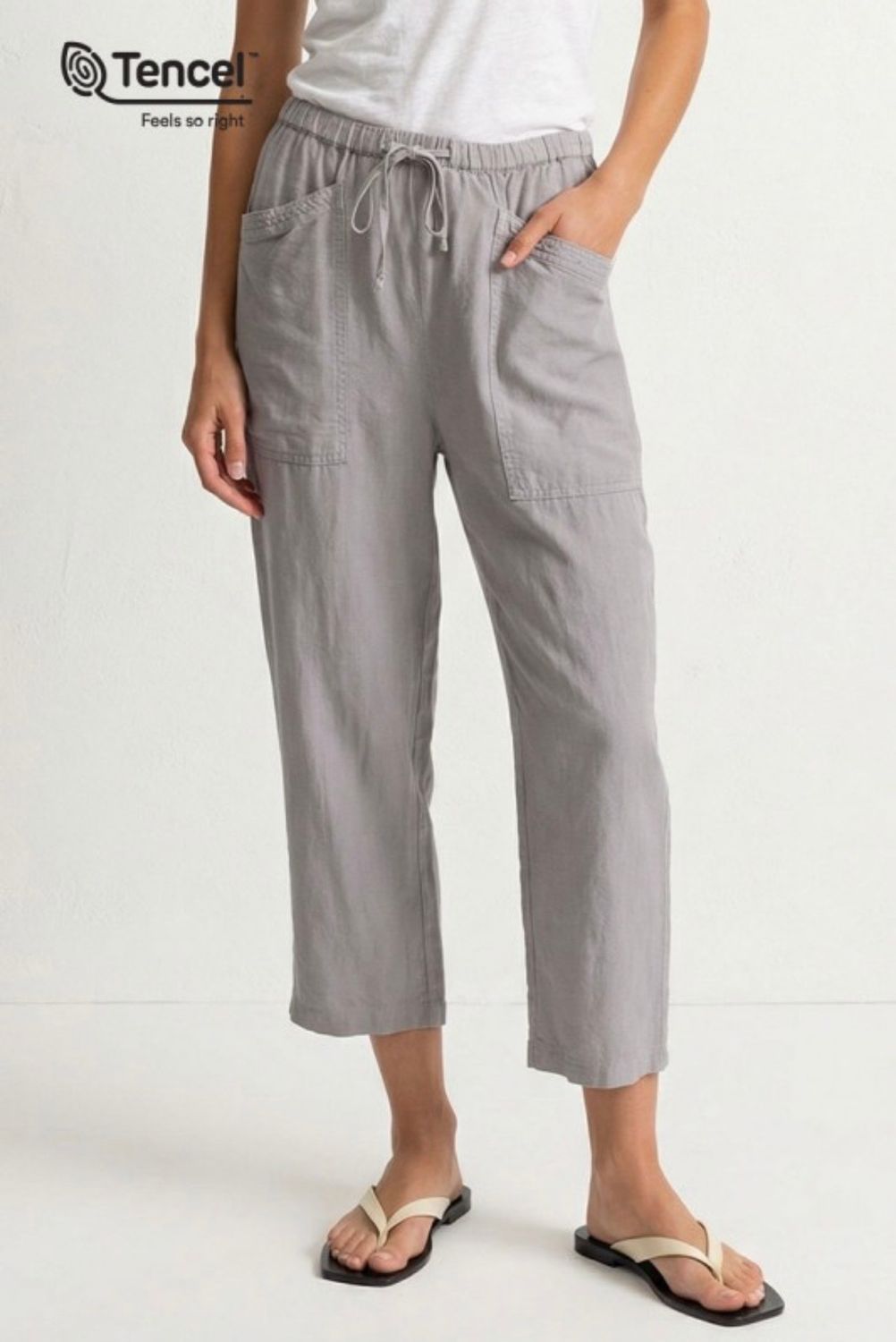 Naked Zebra Drawstring Pants, Color: Stone, Size: S