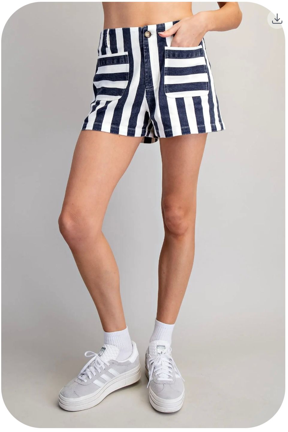 EEsome Striped Shorts, Color: Midnight, Size: S
