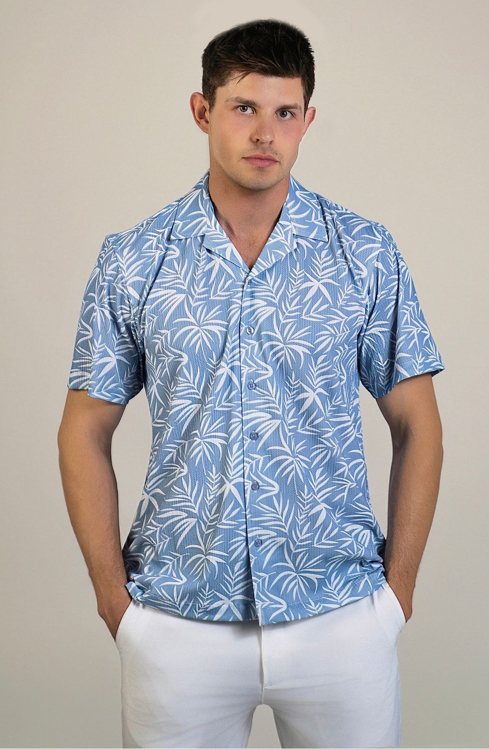 Mojito Tropical Leaves, Color: Blue, Size: S
