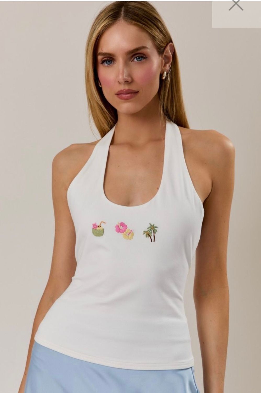 Gilli U Neck Halter, Color: White, Size: S