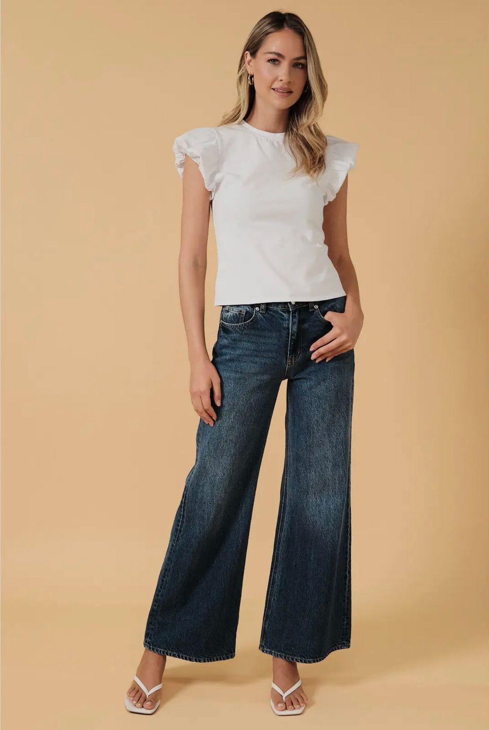 Gilli Crew Neck SS Top, Color: Off White, Size: S