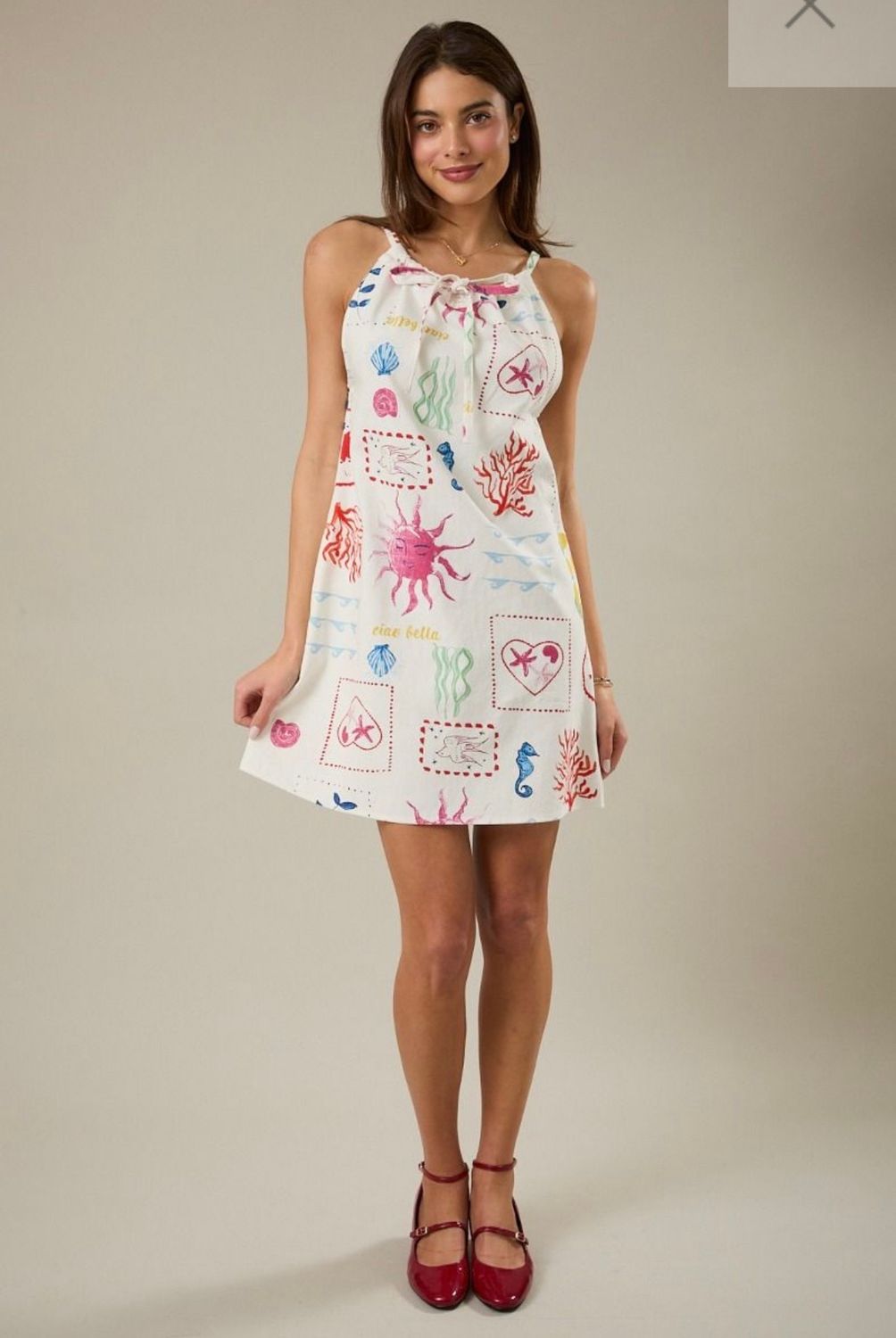 Gilli Ruched Sleeveless Denim Mini Dress, Color: Multi, Size: S