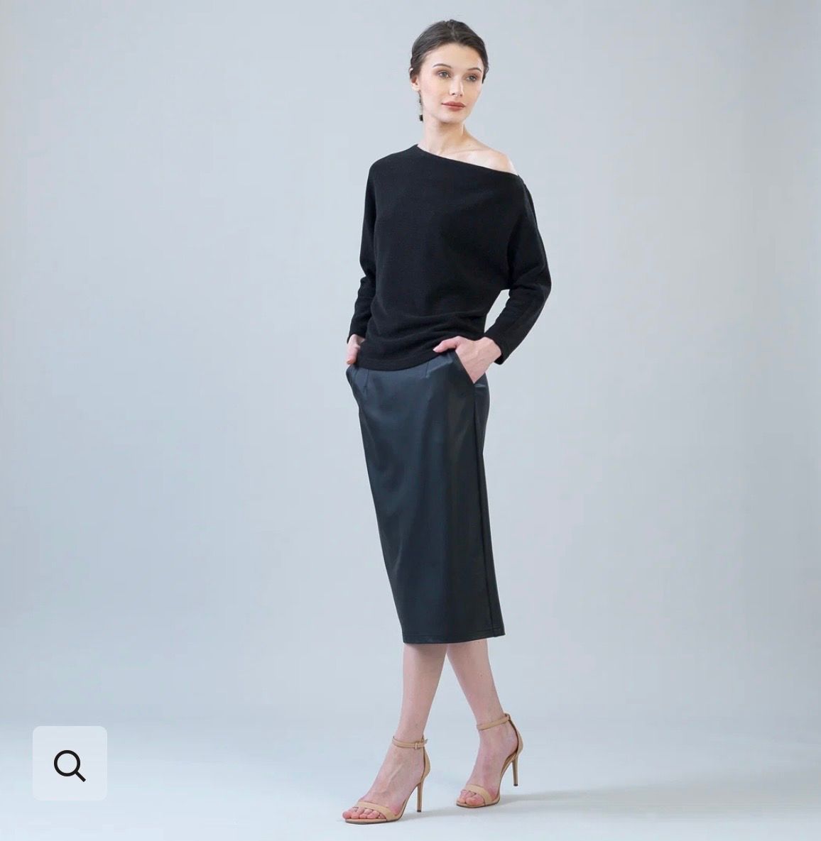 Clara Sun Woo Angle Sweater, Color: BLack, Size: S
