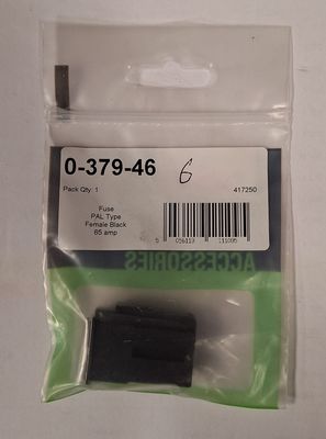 0-379-46 FUSE PAL TYPE FEMALE BLACK 65AMP