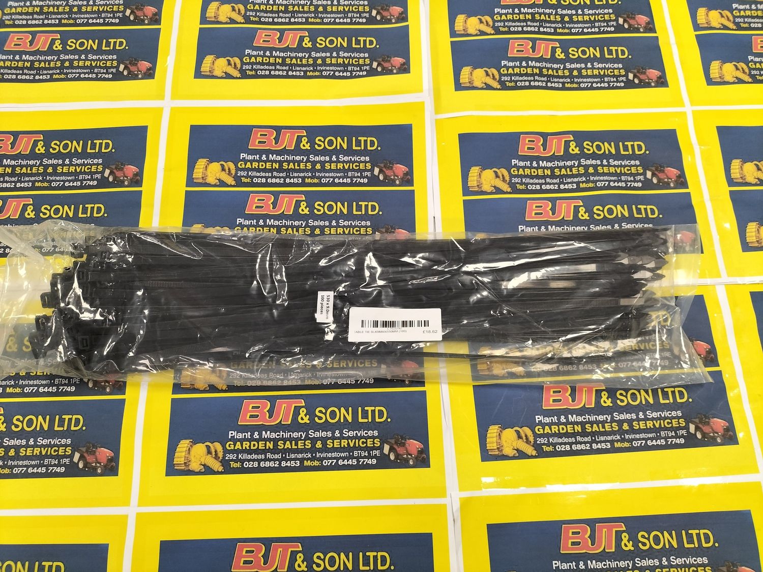 CABLE TIE BLK9MMX550MM (100)