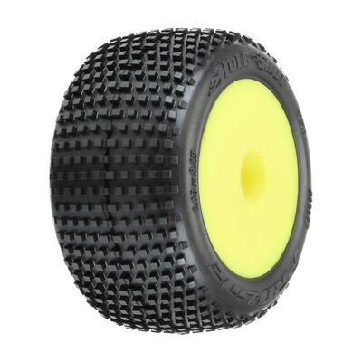 Pro-Line Mini-T 2.0 Hole Shot Pre-Mounted Tires (Yellow) (2) (M3)