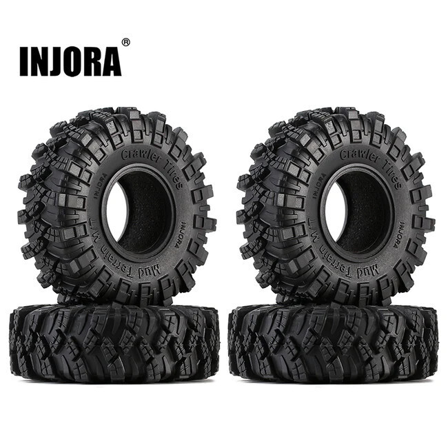 INJORA 1.0" 62*20.5mm S5 Soft Rubber Mud Terrain Tires for 1/24