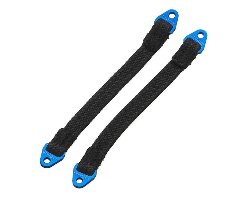 Hot Racing 110mm Suspension Travel Limit Straps (2) (Blue)