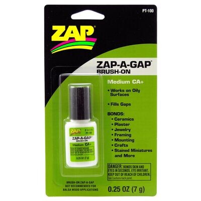 Zap-A-Gap Brush On Glue, .25oz, Carded