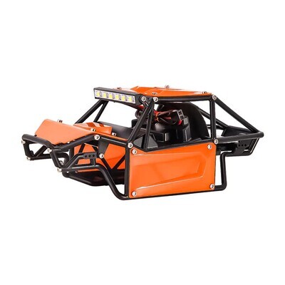 INJORA Nylon Roll Cage Chassis Kit SCX24 C10 Jeep Wrangler Bronco (Orange)