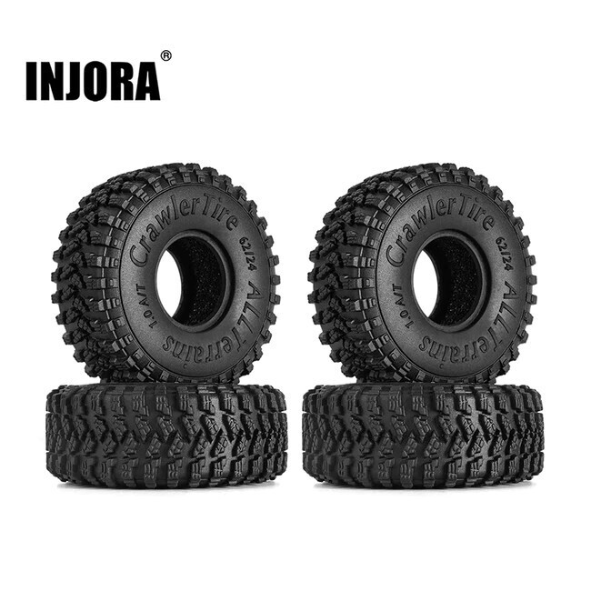 INJORA 1.0&quot; 62*24mm S4 All Terrain Tires for 1/18 1/24 RC Crawlers (4)