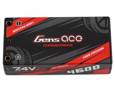 Gens Ace 2S LiPo Battery 60C (7.4V/4600mAh) (4mm Bullets)