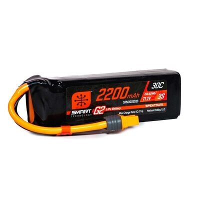 Spektrum 11.1V 2200mAh 3S 30C Smart G2 LiPo Battery (IC3)
