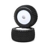 Losi Mini-T 2.0 Step Pin Pre-Mounted Rear Tires (White) (2)