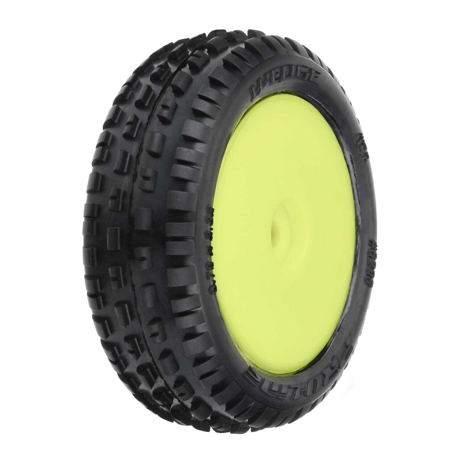 Pro-line Mini-B Front Wedge Carpet Tires (Mounted), Yellow