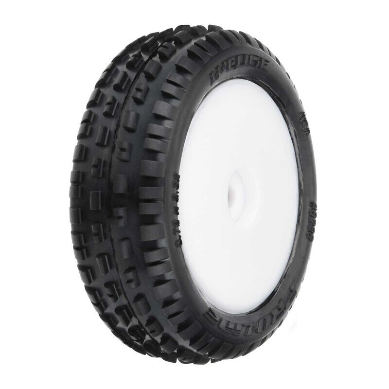 Pro-line Mini-B Front Wedge Carpet Tires (Mounted), White