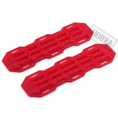 INJORA 2pcs Mini Plastic Sand Ladder Recovery Ramps Boards (Red)