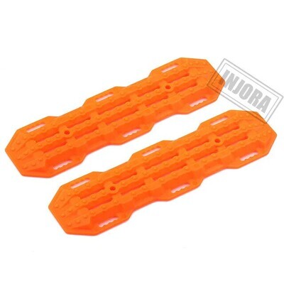 INJORA 2pcs Mini Plastic Sand Ladder Recovery Ramps Boards (Orange)
