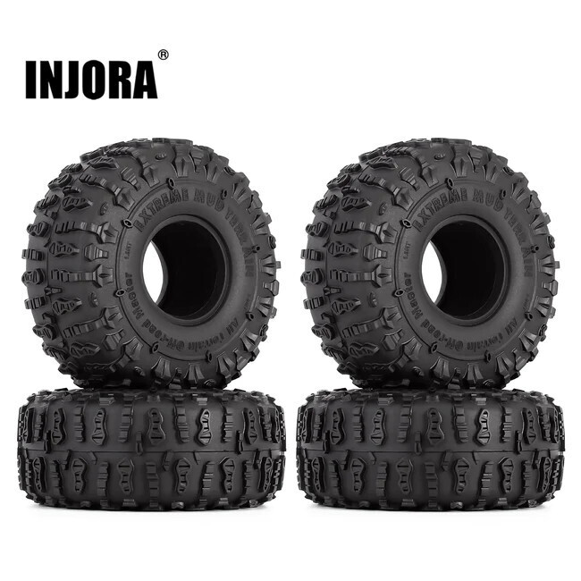 INJORA 4PCS 1.9" 122*48mm Super Large Rubber Tires