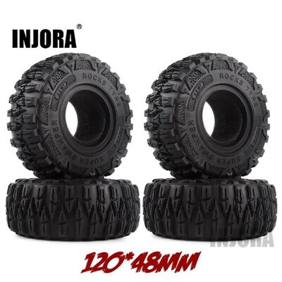 INJORA 4PCS 2.2" 120*48mm Mud Grappler Tires