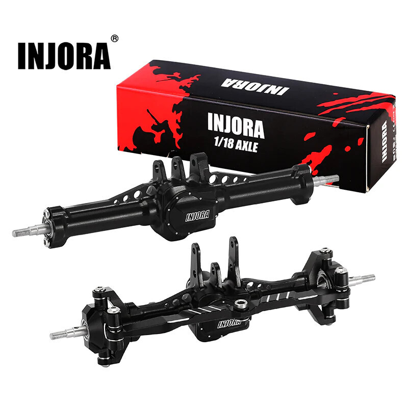 INJORA +4mm Extended Aluminum Front Rear Complete Axles For 1/18 TRX4M