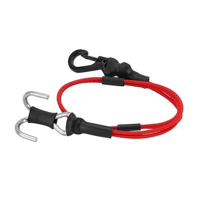 INJORA 270mm Elastic Rescue Rope With Hooks For 1/18 1/24 (Red)