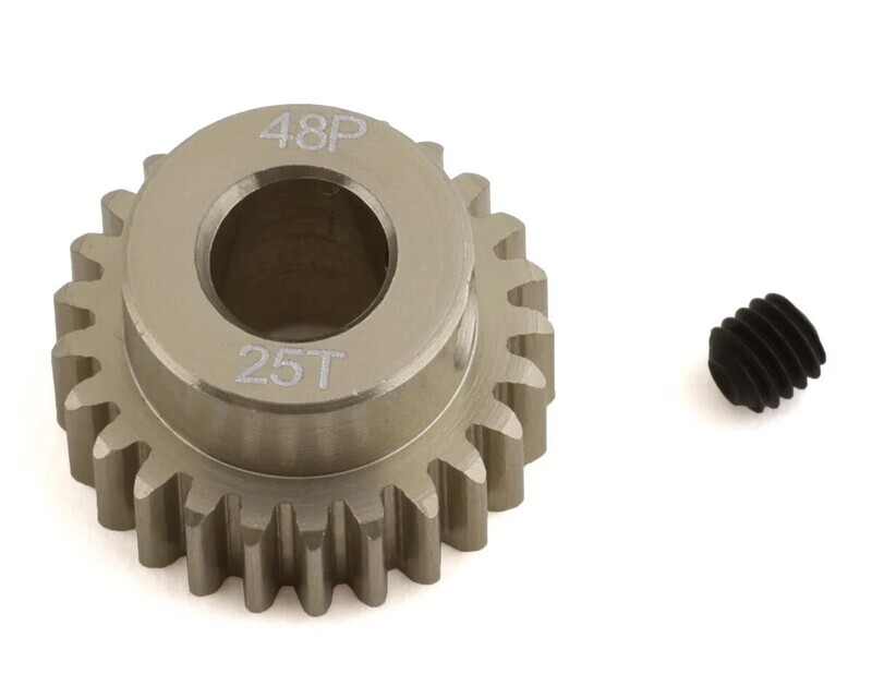 ProTek RC 48P Hard Anodized Aluminum Pinion Gear (5.0mm Bore) (25T)