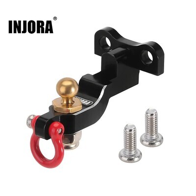 INJORA Aluminum Trailer Tow Hitch With Brass Ball For 1/18 TRX4M