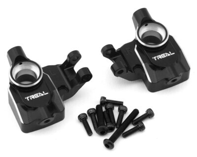 Treal Hobby Axial UTB18 Aluminum Front Steering Knuckles (Black)