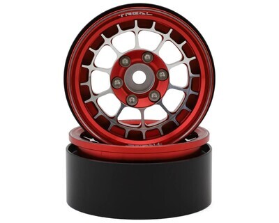 Treal Hobby Type A 1.9&#39;&#39; Spoked Beadlock Wheels (Red) (2)