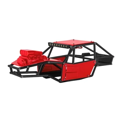 INJORA Rock Tarantula Nylon Buggy Body Chassis Kit for 1/18 TRX4M, Red