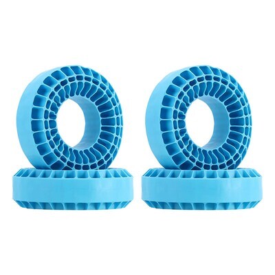INJORA 4pcs Silicone Rubber Inserts For 118-122mm 1.9" Tires (Medium) (Blue)