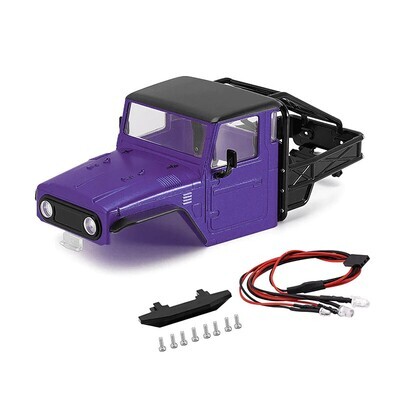 INJORA IR40 Half Cab With Cage For 1/18 TRX4M Defender Bronco (Purple)