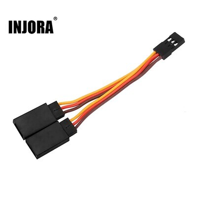 INJORA 9cm Y-Splitter Cable Lights Servos Connector For Mini RC 1 plug into 2