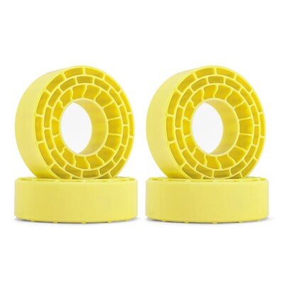 INJORA 4pcs Silicone Rubber Inserts For 62-64mm*24mm 1.0" Tires - Yellow Super Soft