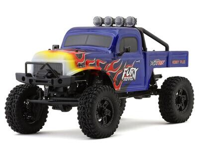 1/18 Furitek FX118 Fury Wagon RTD Brushless Rock Crawler (Blue/Flames)