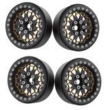 Powerhobby Aluminum 2.2&quot; Beadlock Wheels Black (4) 1/10 Rock Crawler