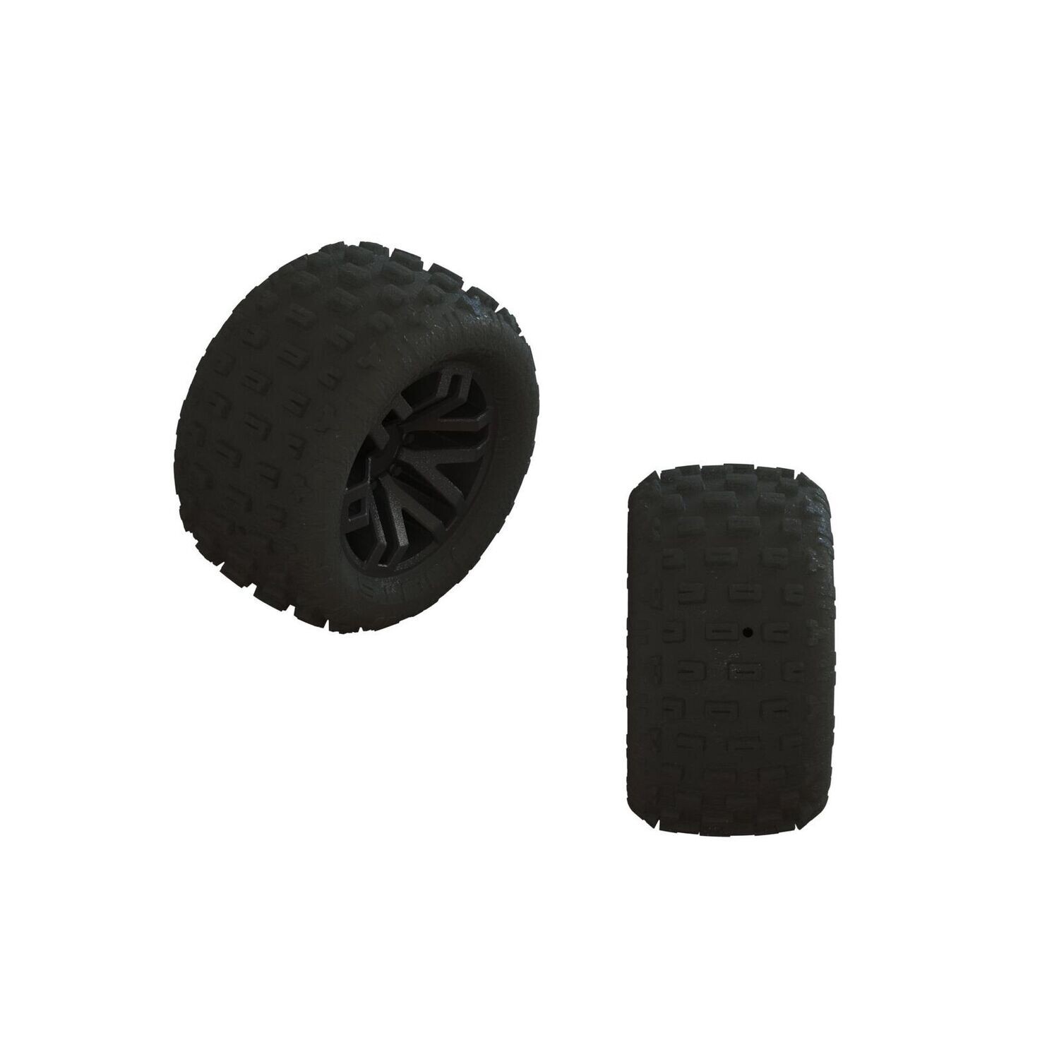 dBoots &#39;FORTRESS&#39; Tire Set Glued (Black) (2 Pairs) (I4)